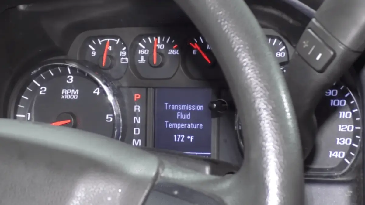 What is the normal transmission temp silverado while towing 